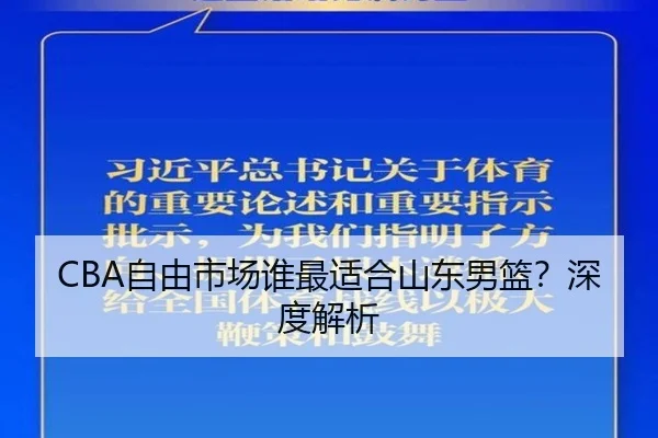 CBA自由市场谁最适合山东男篮？深度解析（xingkong.com）